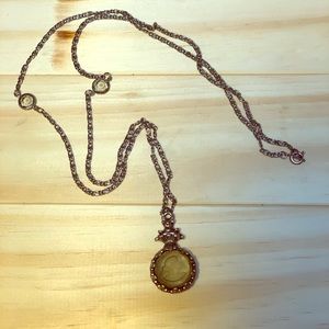 Vintage cameo with beautiful silver chain